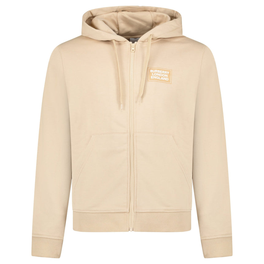 Burberry 'Keira' Logo Hoodie Zip Sweatshirt Beige - Boinclo - Outlet Sale Under Retail