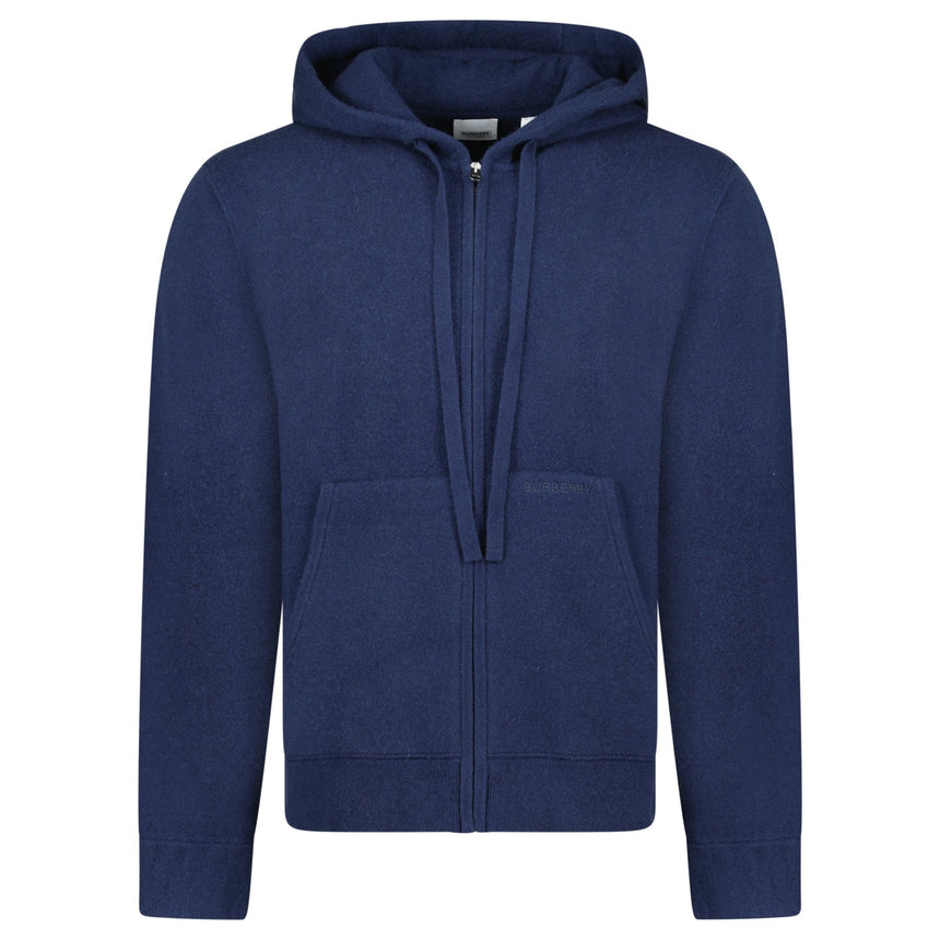 Burberry 'Lindley' Knitted Cashmere Hoodie Navy - Boinclo - Outlet Sale Under Retail