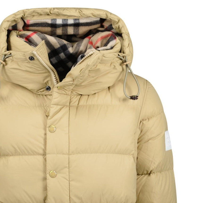 Burberry 'Lockwell' Hooded Check Down Jacket Beige - Boinclo - Outlet Sale Under Retail