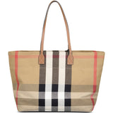 Burberry 'London' Canvas Tote Bag Taupe Brown - Boinclo - Outlet Sale Under Retail