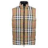 Burberry 'Lowick' Reversible Down Gilet Black & Check - Boinclo - Outlet Sale Under Retail