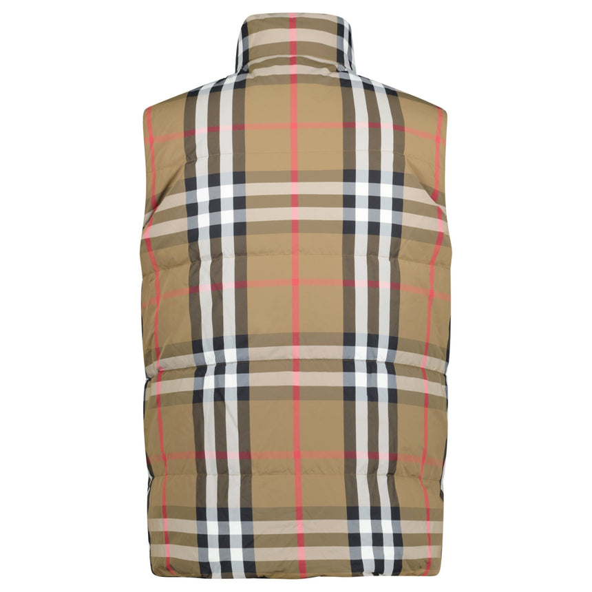 Burberry 'Lowick' Reversible Down Gilet Black & Check - Boinclo - Outlet Sale Under Retail