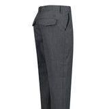 Burberry 'Shilton' Wool Pattern Trousers Charcoal - Boinclo - Outlet Sale Under Retail