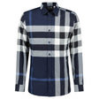 Burberry 'Somerville' Check Shirt in Navy Blue - Boinclo - Outlet Sale Under Retail