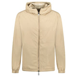 Burberry 'Stanford' Reversible Check Rear Logo Hooded Padded Jacket Beige - Boinclo - Outlet Sale Under Retail