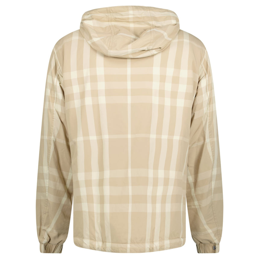 Burberry 'Stanford' Reversible Check Rear Logo Hooded Padded Jacket Beige - Boinclo - Outlet Sale Under Retail