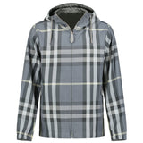 Burberry 'Stanford' Zip - Up Check Hooded Jacket Yellow & Grey - Boinclo - Outlet Sale Under Retail