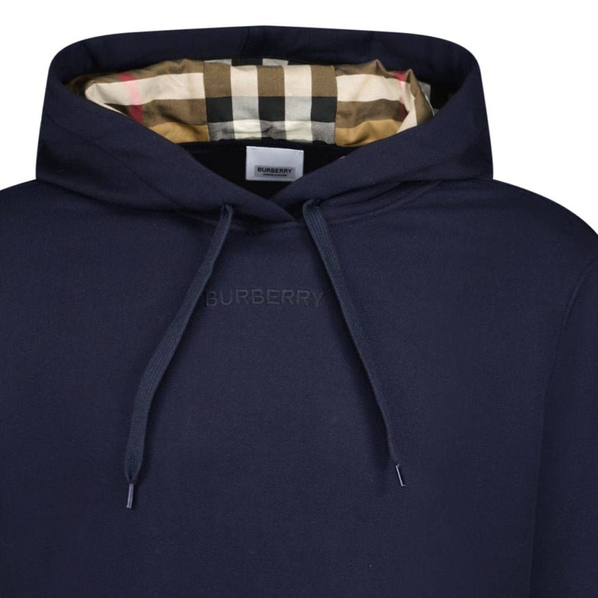 Burberry 'Talley' Embroidery Logo Check Hooded Sweatshirt Navy - Boinclo - Outlet Sale Under Retail