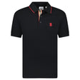 Burberry 'Walton' Red TB Signature Placket Polo - Shirt Black - Boinclo - Outlet Sale Under Retail