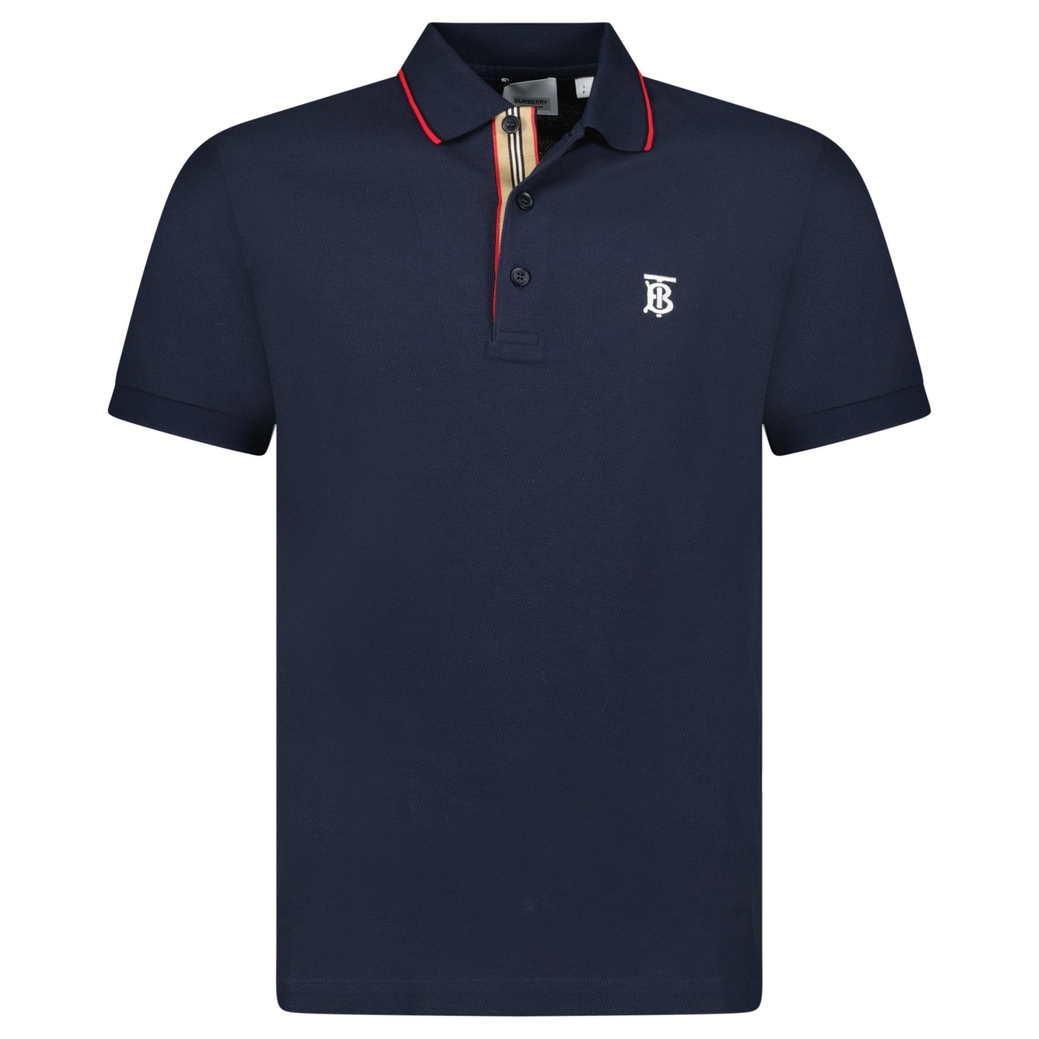 Color variation of 'Walton' White TB Signature Placket Polo-Shirt Navy