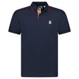 Burberry 'Walton' White TB Signature Placket Polo - Shirt Navy - Boinclo - Outlet Sale Under Retail