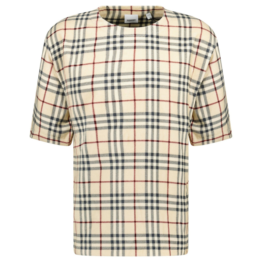 Burberry 'Willesden' Check T-Shirt Beige - Boinclo - Outlet Sale Under Retail