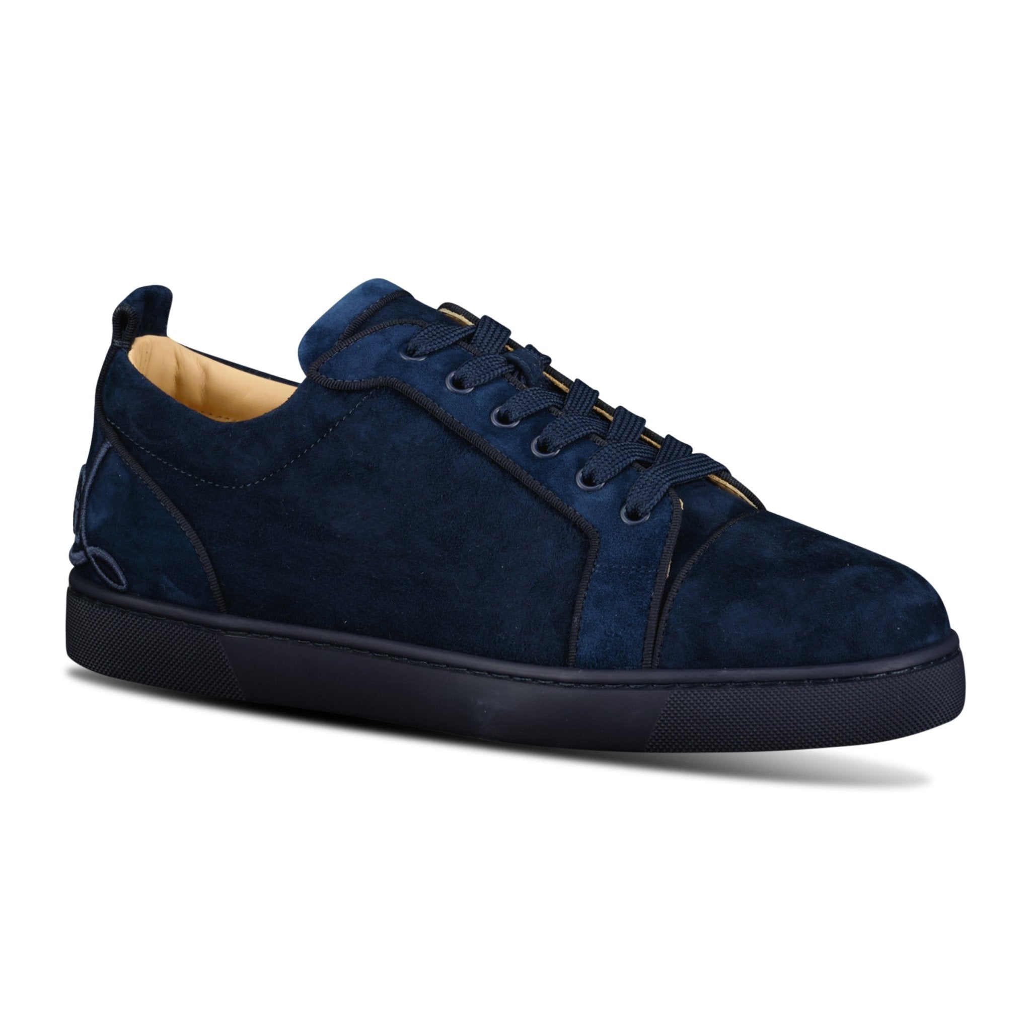 Fun Louis Junior Flat Trainers Suede Marine Blue