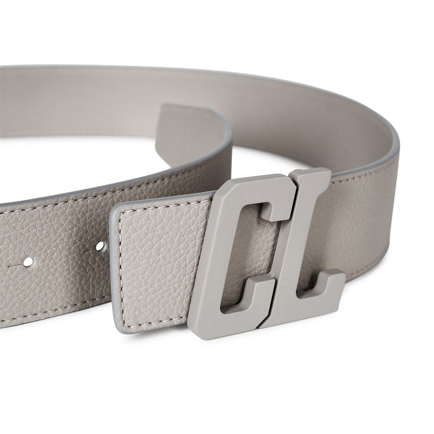 Christian Louboutin HAPPY RUI CL LOGO BELT GOOSE GREY - Boinclo ltd - Outlet Sale Under Retail