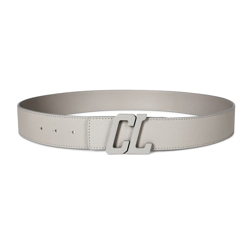 Christian Louboutin HAPPY RUI CL LOGO BELT GOOSE GREY - Boinclo ltd - Outlet Sale Under Retail