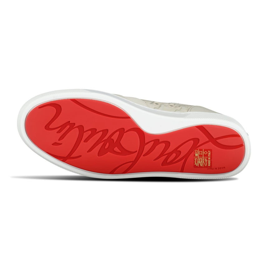 Christian Louboutin Happy Rui Leather Low Top Trainers Albatre - Boinclo - Outlet Sale Under Retail