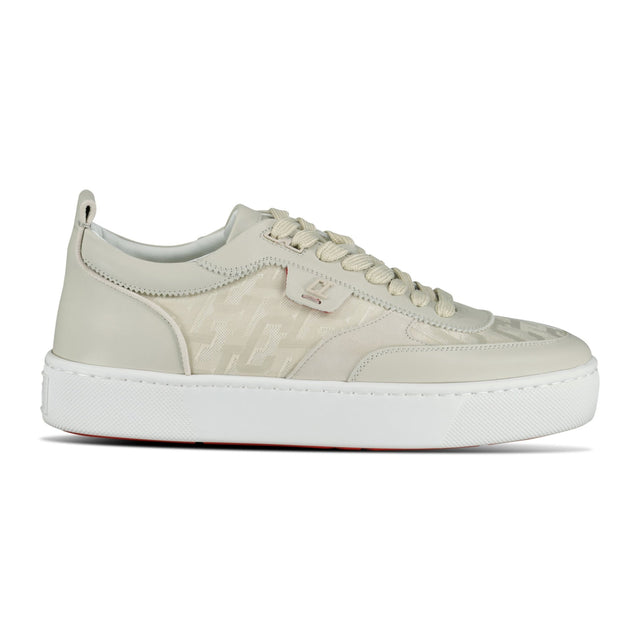 Christian Louboutin Happy Rui Leather Low Top Trainers Albatre - Boinclo - Outlet Sale Under Retail