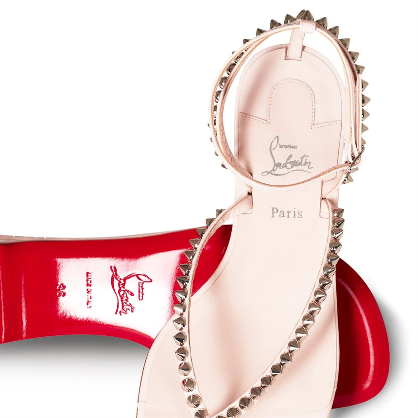 Christian Louboutin So Me Tonguetta Spiked Leather Sandals Pink - Boinclo - Outlet Sale Under Retail