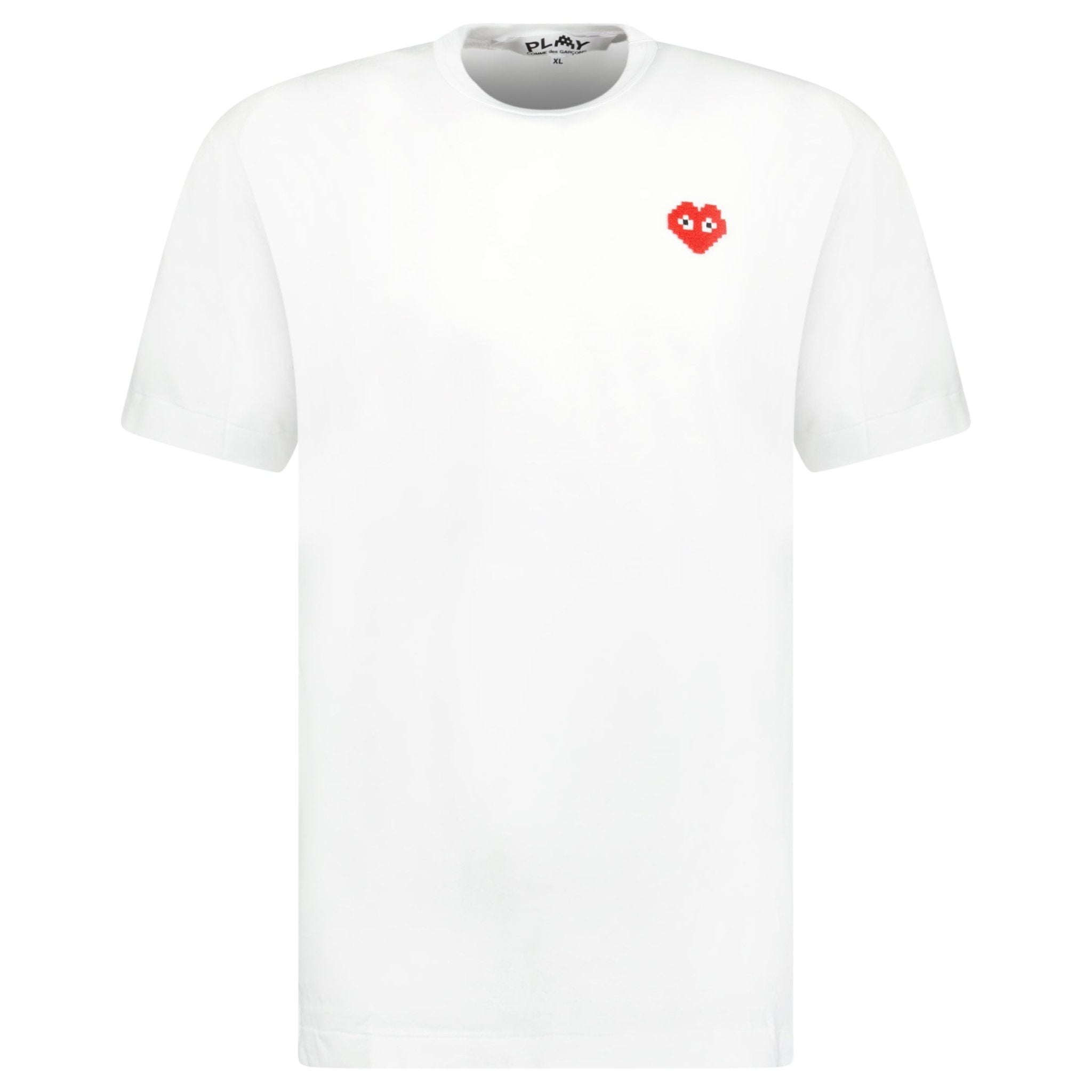 Color variation of Pixel Red Heart Logo T-Shirt White