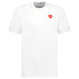 Comme Des Garcons Pixel Red Heart Logo T - Shirt White - Boinclo ltd - Outlet Sale Under Retail