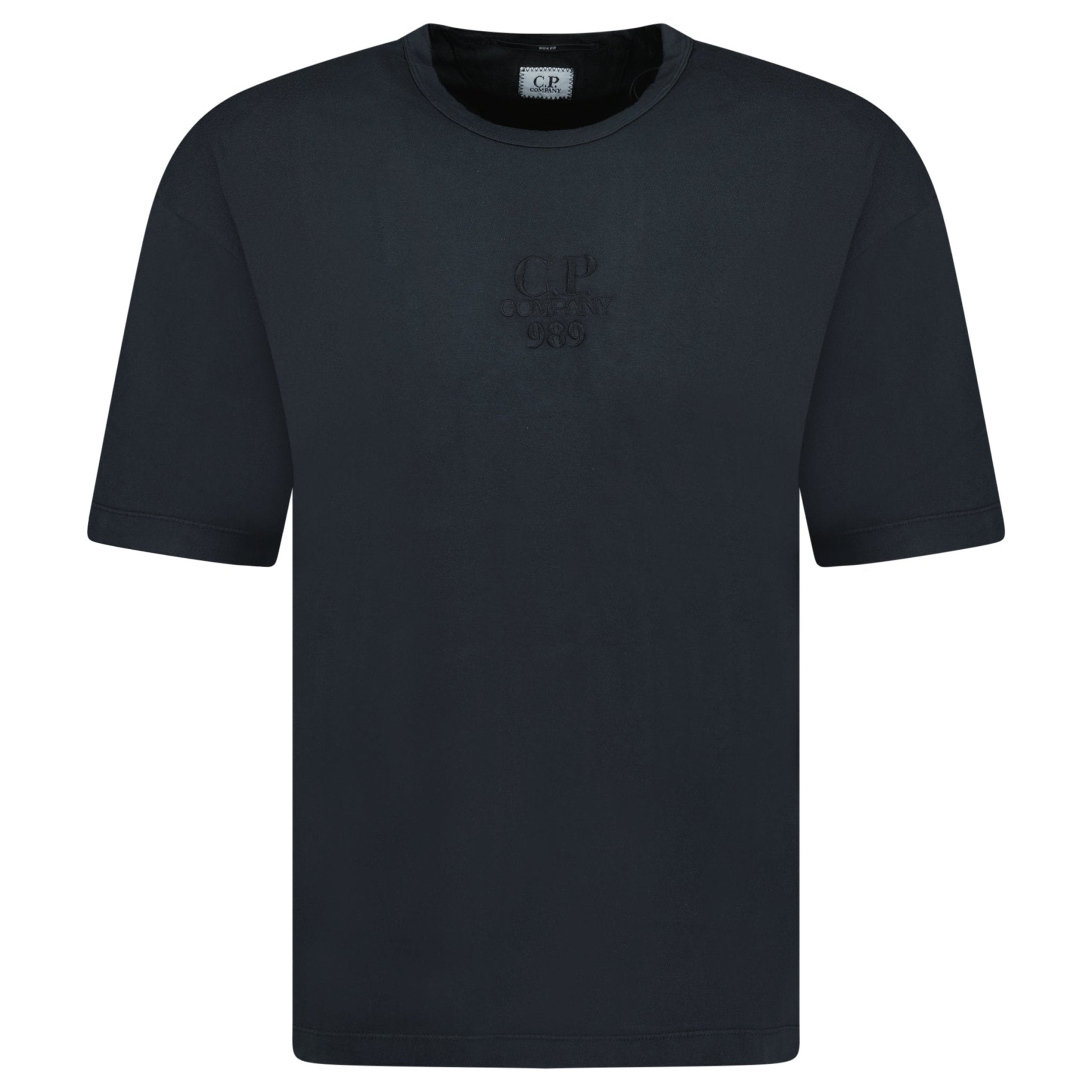 Color variation of 20/1 Jersey Boxy Logo T-Shirt Black Sand