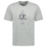 CP Company 30/1 British Sailor T-Shirt in Grey Melange - Boinclo - Outlet Sale Under Retail