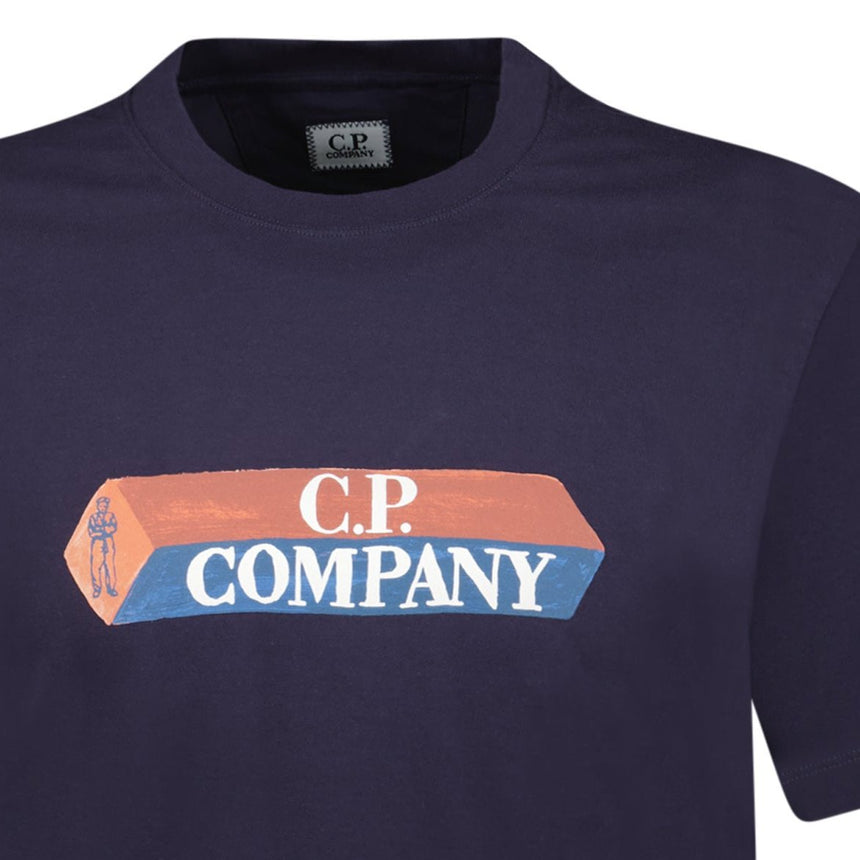 CP Company 30/1 Jersey 3D Logo T-Shirt Nightshade - Boinclo - Outlet Sale Under Retail