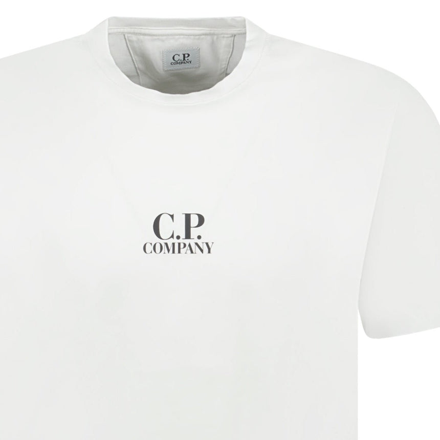 CP Company 30/1 Jersey Bold British Sailor Logo T-Shirt Gauze White - Boinclo - Outlet Sale Under Retail