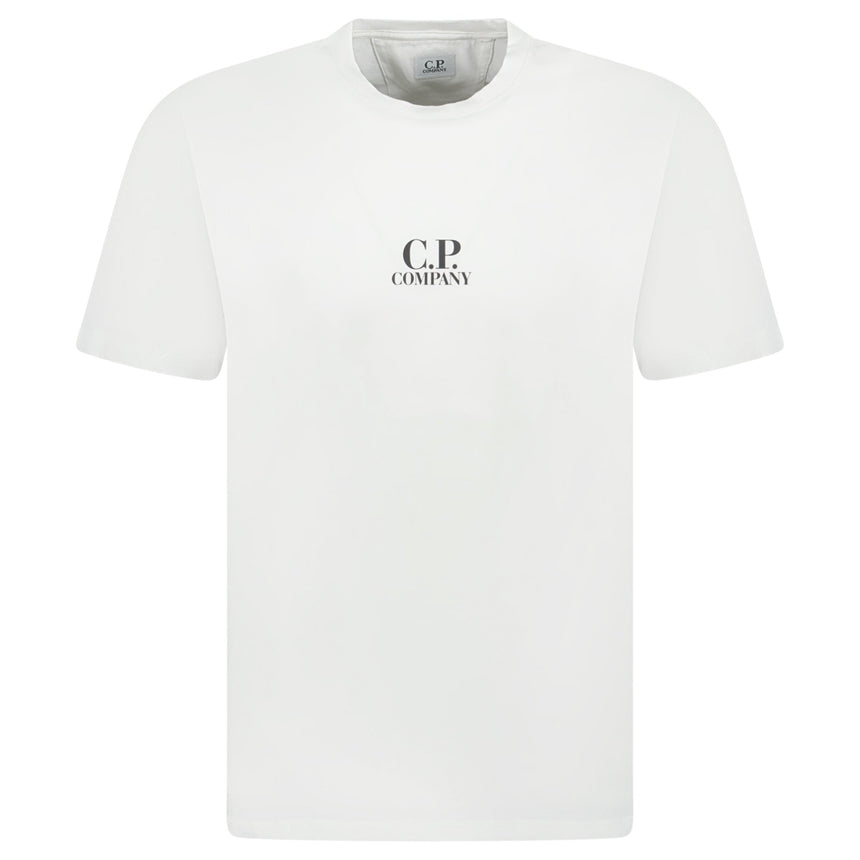 CP Company 30/1 Jersey Bold British Sailor Logo T-Shirt Gauze White - Boinclo - Outlet Sale Under Retail