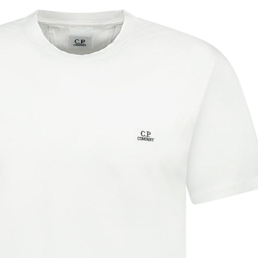 CP Company 30/1 Stitch Logo T-Shirt White - Boinclo - Outlet Sale Under Retail