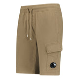 CP Company Bermuda Light Fleece Lens Shorts Brown - Boinclo - Outlet Sale Under Retail