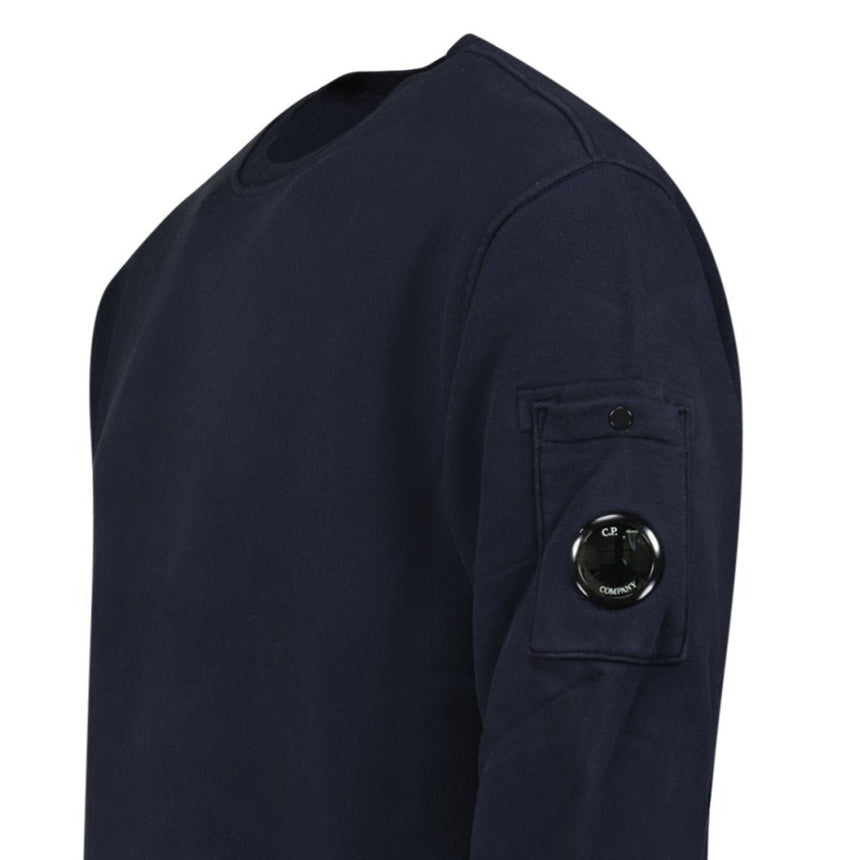 CP Company Brushed Emerized Arm Lens Diagonal Sweatshirt Navy - Boinclo - Outlet Sale Under Retail