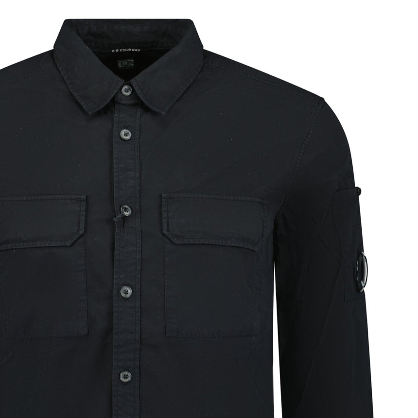 CP Company Button Up Lens Overshirt Black - Boinclo - Outlet Sale Under Retail