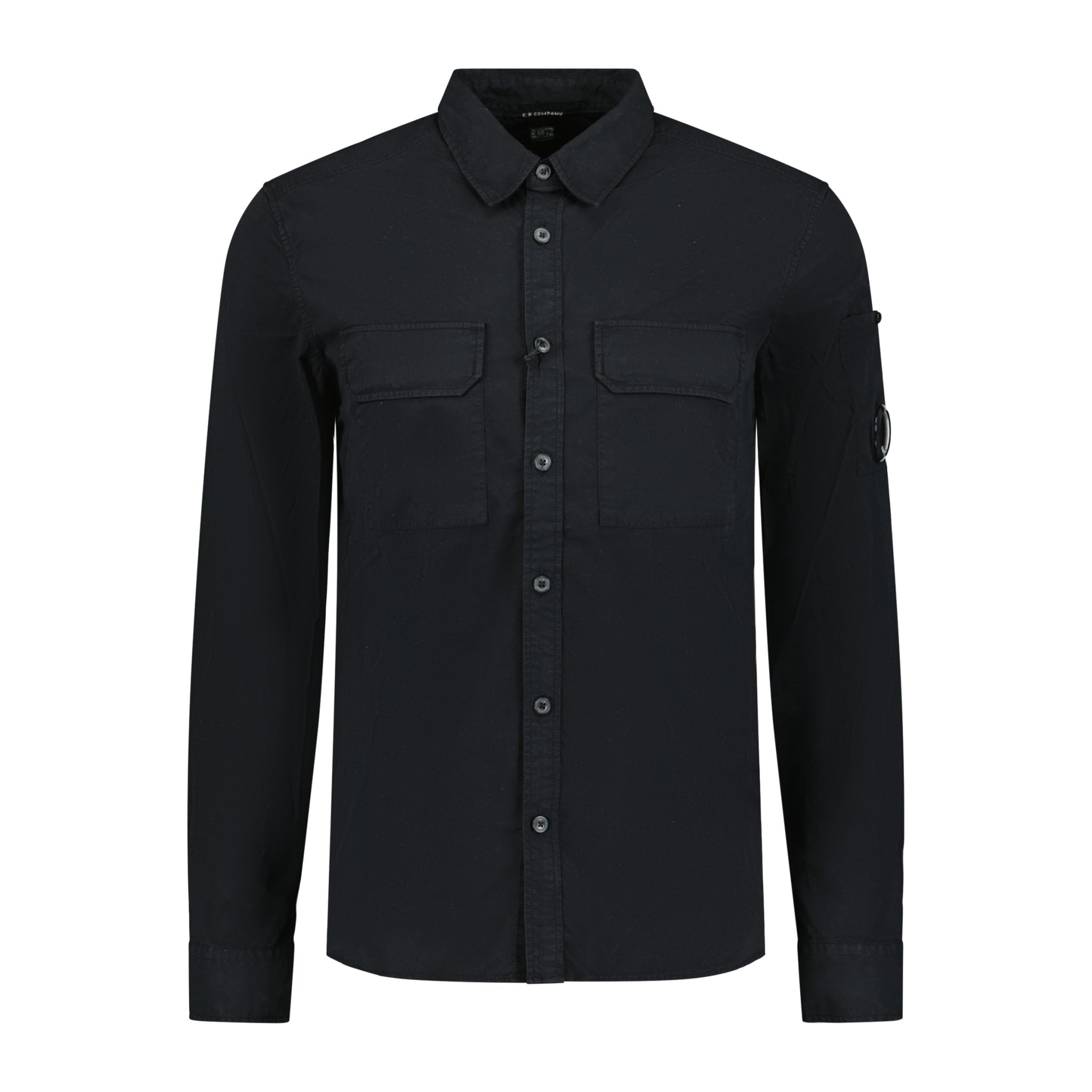 Color variation of Button Up Lens Overshirt Black