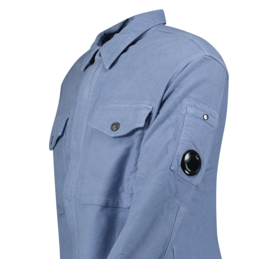 CP Company Button - Up Lens Overshirt infinity Blue - Boinclo - Outlet Sale Under Retail