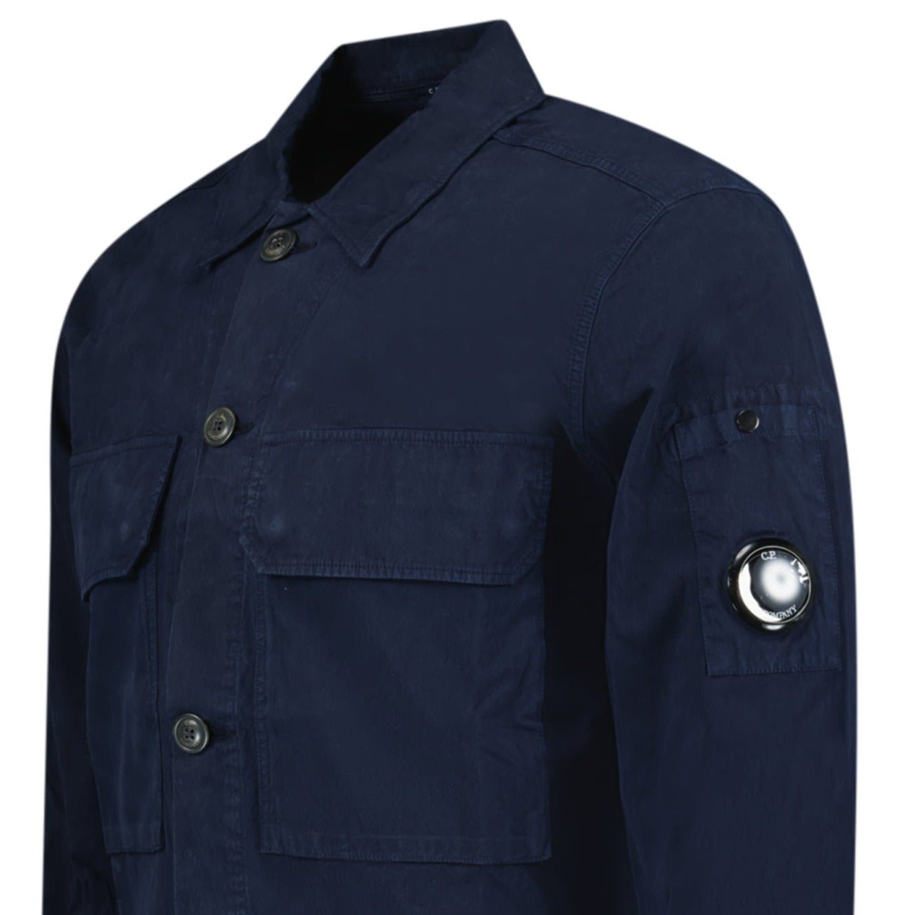 Button Up Lens Overshirt Navy