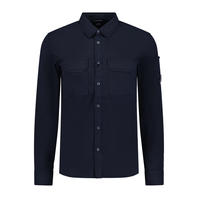 CP Company Button Up Lens Overshirt Navy - Boinclo - Outlet Sale Under Retail