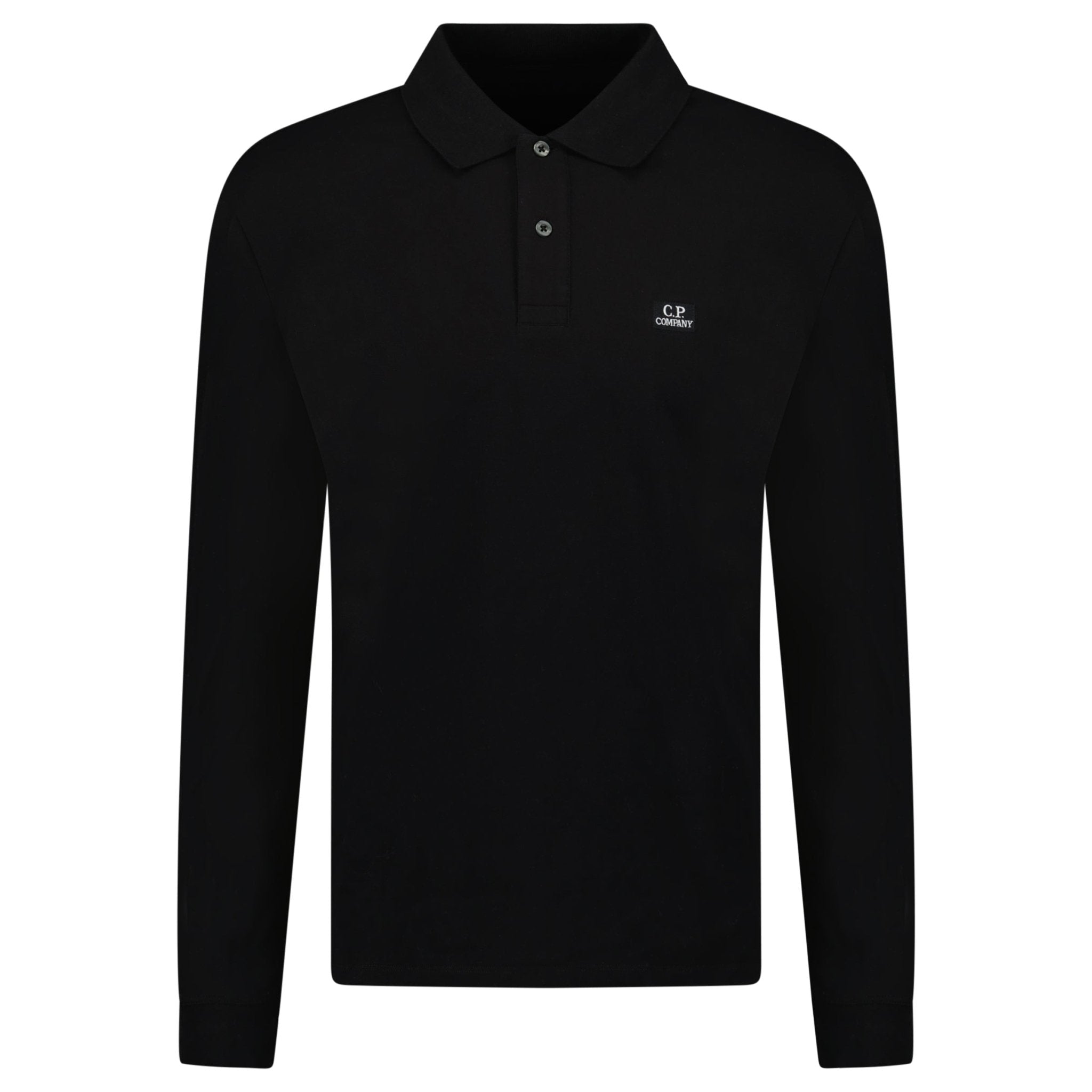 Color variation of Long Sleeve Piquet Polo T-Shirt Black