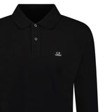 CP Company Long Sleeve Piquet Polo T-Shirt Black - Boinclo - Outlet Sale Under Retail