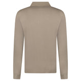 CP Company Long Sleeve Piquet Polo T-Shirt Walnut Beige - Boinclo - Outlet Sale Under Retail