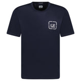 CP Company Metropolis Stamp Print Mercerised T-Shirt Navy - Boinclo - Outlet Sale Under Retail