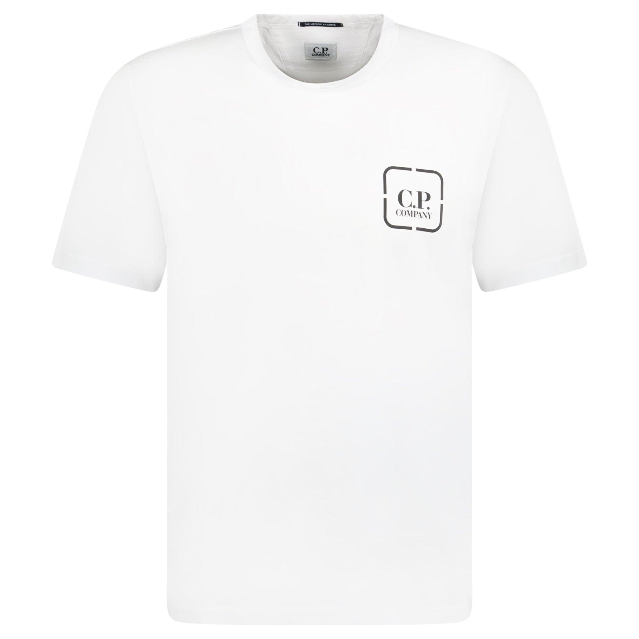 Color variation of Metropolis Stamp Print Mercerised T-Shirt White