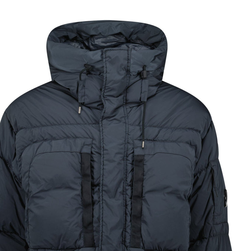 CP Company Nycra - R Hooded Long Down Jacket Black Sand - Boinclo - Outlet Sale Under Retail