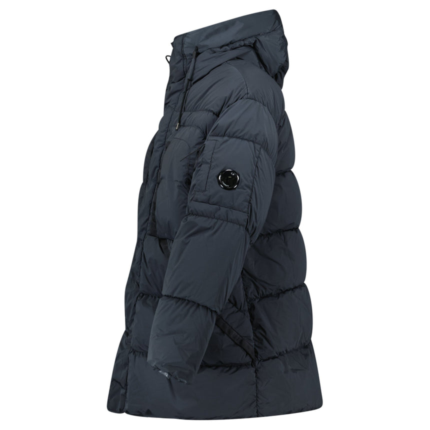 CP Company Nycra - R Hooded Long Down Jacket Black Sand - Boinclo - Outlet Sale Under Retail