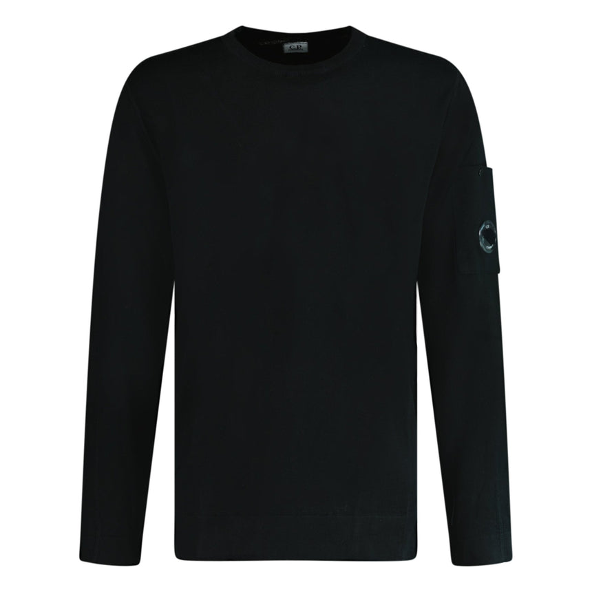 CP Company Sea Island Knitted Lens Sweatshirt Black - Boinclo ltd - Outlet Sale Under Retail