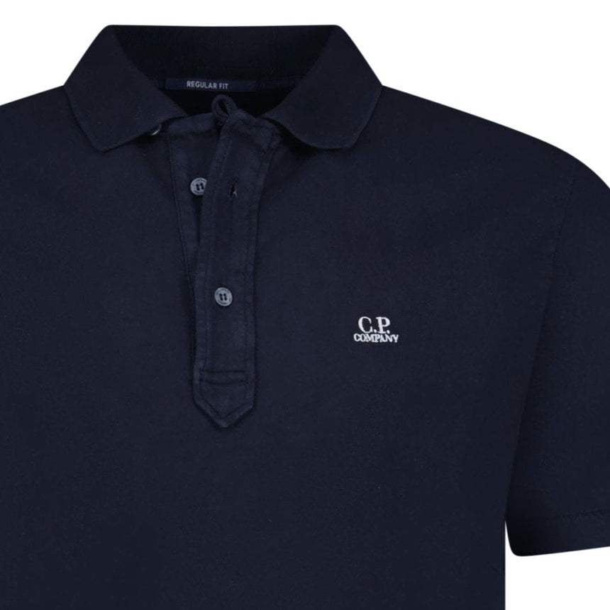 CP Company Short Sleeve Jersey 1020 Polo - Shirt Navy - Boinclo - Outlet Sale Under Retail