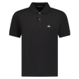 CP Company Short Sleeve Stitch Logo Polo - Shirt Black - Boinclo - Outlet Sale Under Retail