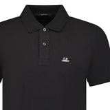 CP Company Short Sleeve Stitch Logo Polo - Shirt Black - Boinclo - Outlet Sale Under Retail