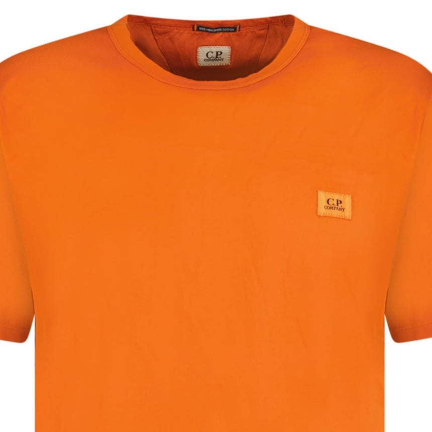 CP Company Small Stitched Logo T - Shirt Orange - Boinclo ltd - Outlet Sale Under Retail