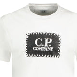 CP Company Stitch Logo Print T-Shirt White - Boinclo - Outlet Sale Under Retail